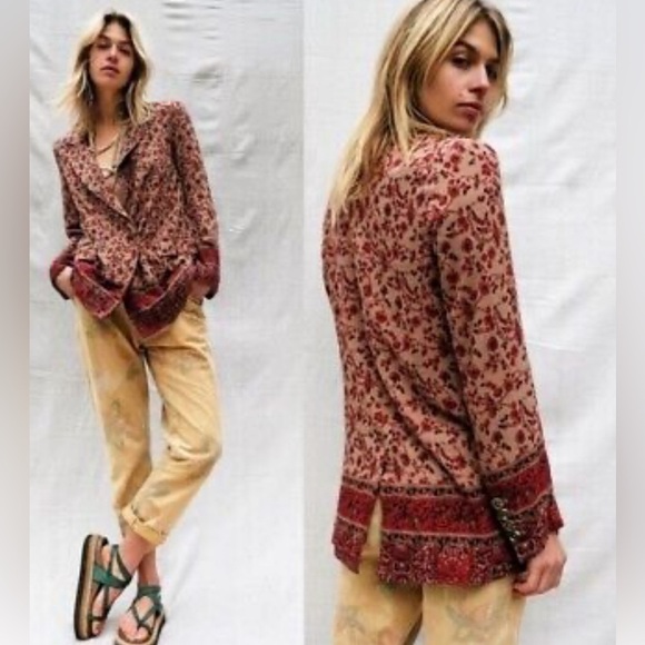 Free People Vintage Style Bellflower Blazer - Picture 2 of 15